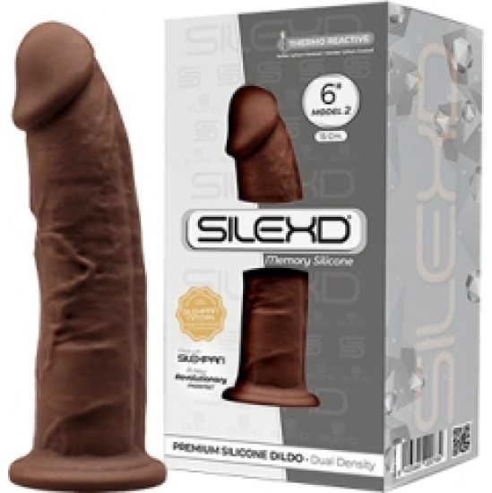 Silexd SILIKONA DILDO MODELIS 2 6 BRŪNS"