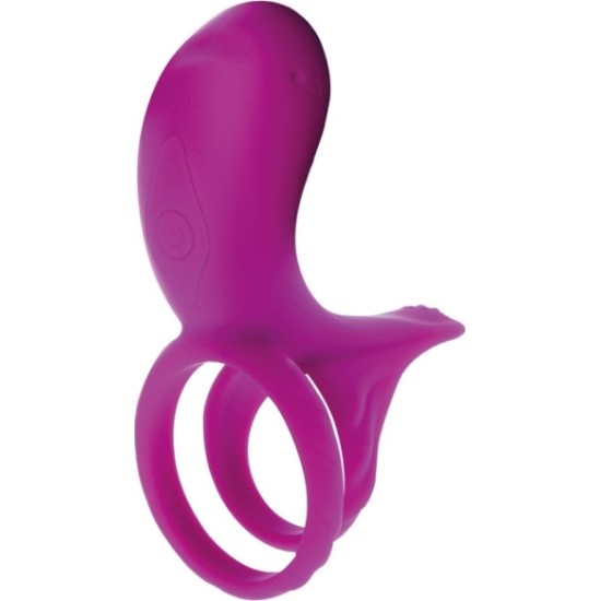 Toy Joy SILIKONINIS VIBRAVIMAS ŽIEDAS SU FUCHSIA USB CONTROL