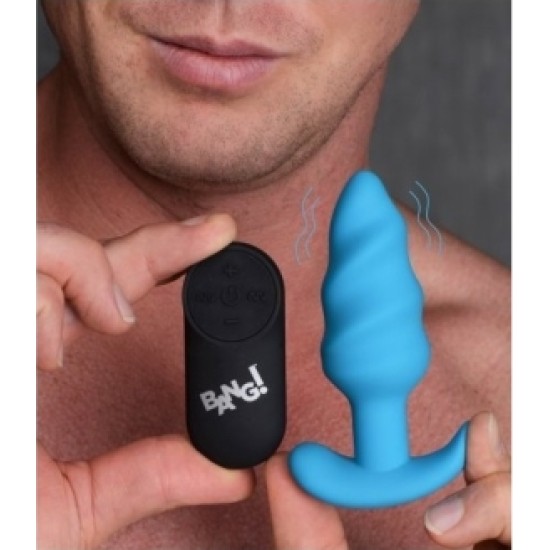 Xr - Bang! VIBRATED ANAL TORNADO SILICONE USB W/ BLUE CONTROL