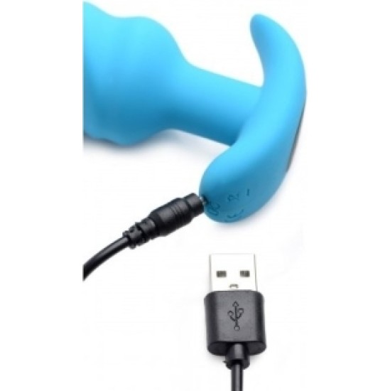 Xr - Bang! VIBRUOTA ANALINĖ TORNADO SILICONE USB SU MĖLYNA VALDYMA