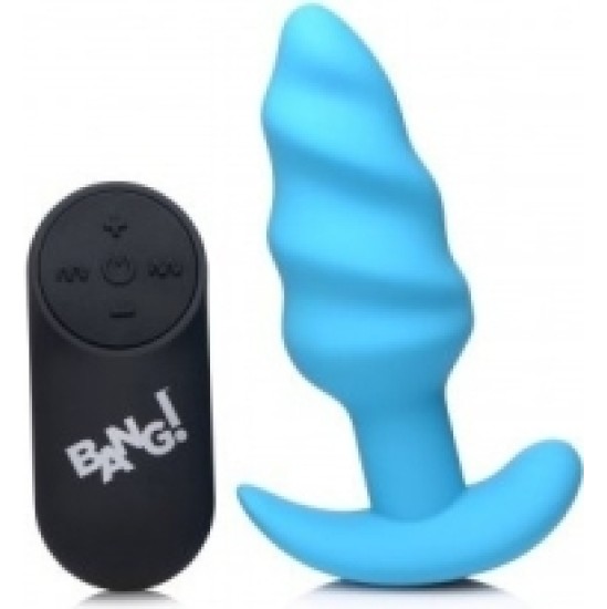 Xr - Bang! VIBRATED ANAL TORNADO SILICONE USB W/ BLUE CONTROL