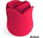 Action Meryl Vibe Stimulator Rose Shaped with Tongue 2 Motors