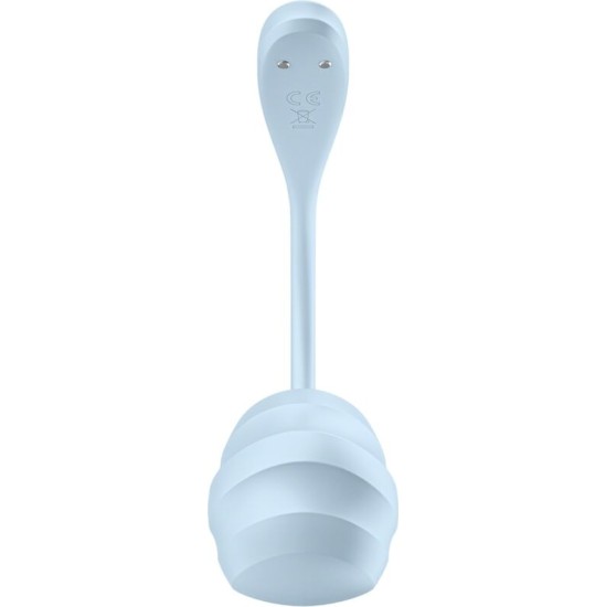 Satisfyer Partner APMIERINĀTĀJS — BEZMAKSAS LIETOTNE SMOOTH PETAL G-PUNKTA STIMULĀTORS SKY BLUE