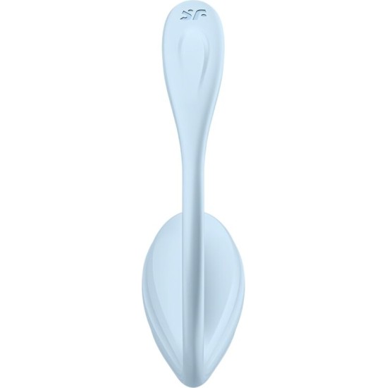 Satisfyer Partner APMIERINĀTĀJS — BEZMAKSAS LIETOTNE SMOOTH PETAL G-PUNKTA STIMULĀTORS SKY BLUE