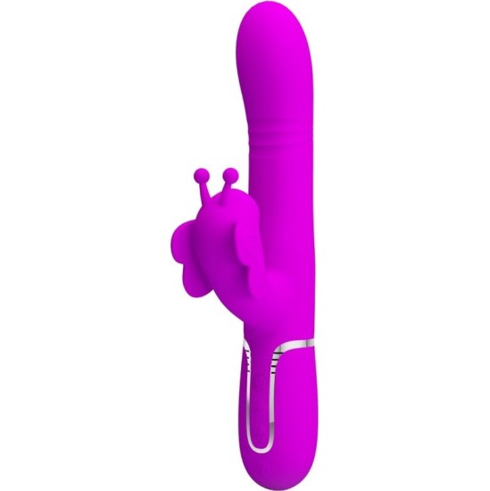 Pretty Love Flirtation PRETTY LOVE - MULTIFUNCTION RABBIT VIBRATOR 4 IN 1 BUTTERFLY FUCHSIA