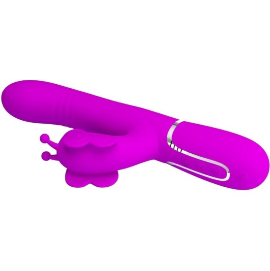 Pretty Love Flirtation PRETTY LOVE – MULTIFUNKTSIONAALNE JÄNESE VIBRAATOR 4 IN 1 BUTTERFLY FUCHSIA