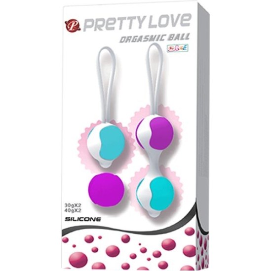 Prettylove Kegel Balls Orgasmic Balls Roosa ja sinine