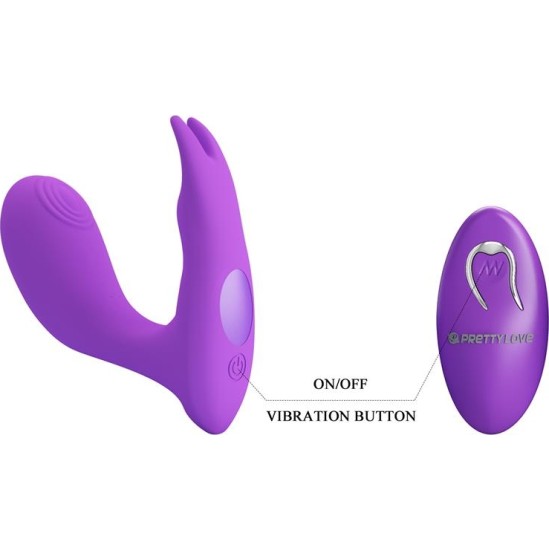 Prettylove Idabelle Stimulator with Vibration and Pulsation Remote Control