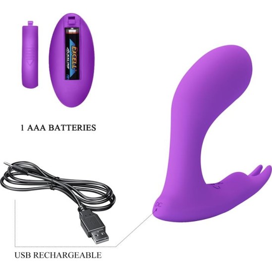 Prettylove Idabelle Stimulator with Vibration and Pulsation Remote Control