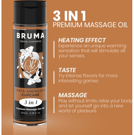 Bruma PREMIUM MASĀŽAS KARSTĀ EĻĻAS KŪĶIS 3 IN 1 - 100 ML