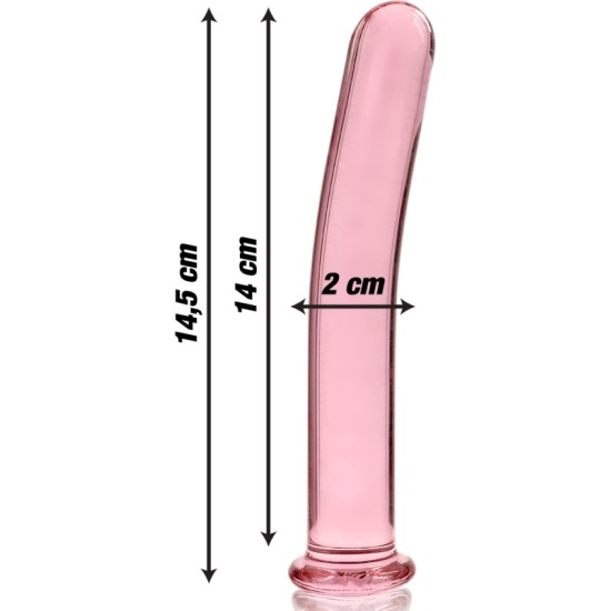 Nebula Series By Ibiza MODEL 8 DILDO BOROSILICATE GLASS 14.5 X 2 CM PINK