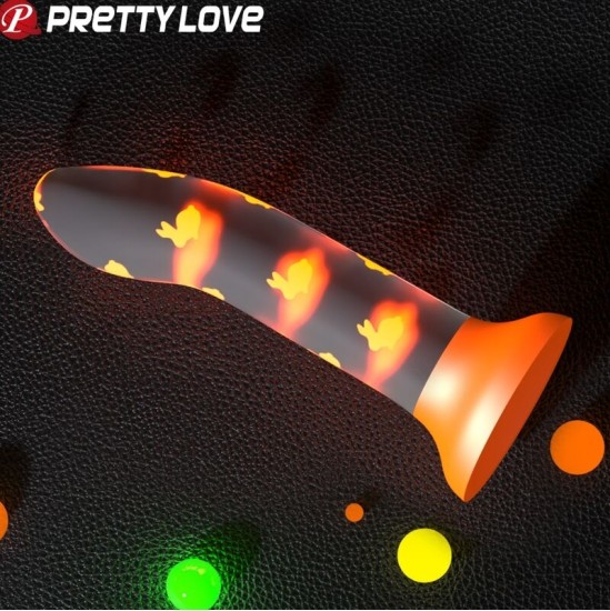 Pretty Love Flirtation PRETTY LOVE — MAĢISKS NIGHTFALL DILDO BEZ VIBRĀCIJAS GAISĪGI ORANŽS