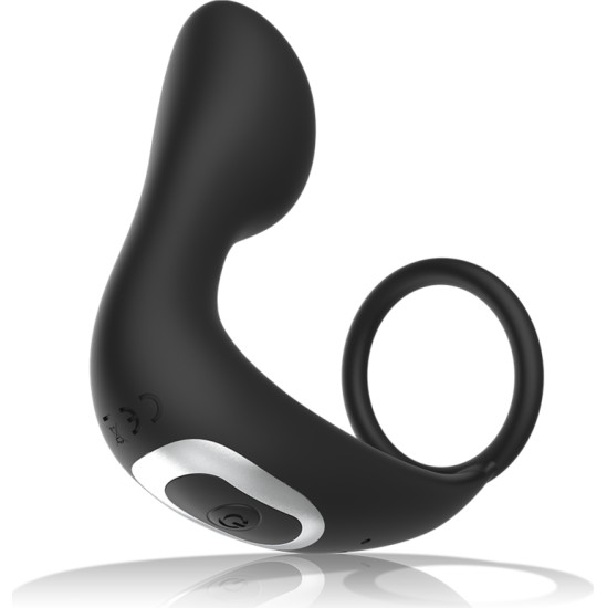 Black&Amp;Silver REMOTE CONTROL ANAL MASSAGER RECHARGEABLE SILICONE BLACK