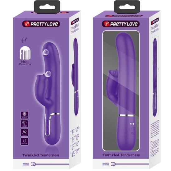 Pretty Love Flirtation PRETTY LOVE - RABBIT VIBRATOR WITH LICKING PURPLE