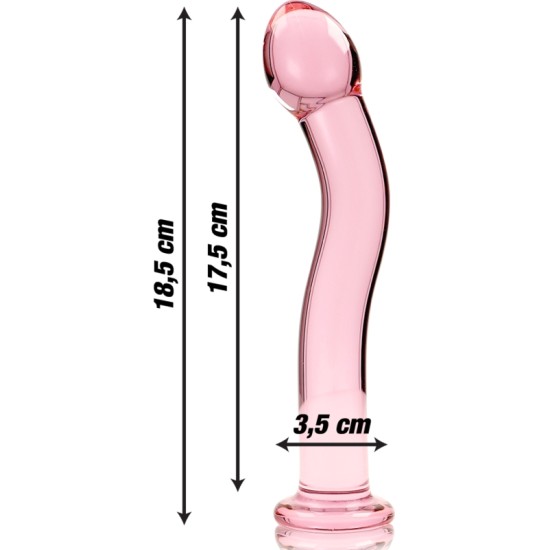 Nebula Series By Ibiza MODELIS 18 DILDO BOROSILIKĀTS STIKLS 18,5 X 3,5 CM ROZĀ