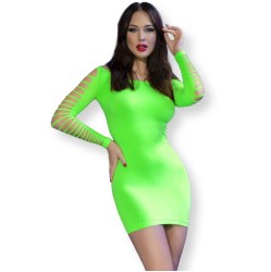 Chilirose Dresses CHILIROSE - CR 4617 DRESS GREEN S/M
