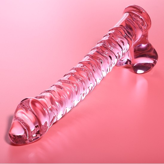 Nebula Series By Ibiza MODELIS 23 DILDO BOROSILIKATINIS STIKLAS 21,5 X 4 CM RAUŽAS