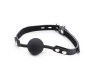 Ohmama Fetish SILICONE BALL GAG WITH LEATHER BELT