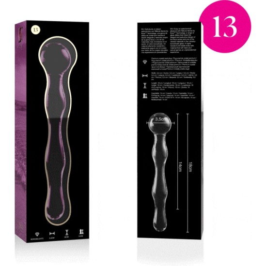 Nebula Series By Ibiza MODEL 13 DILDO BOROSILICATE GLASS 18 X 3.5 CM PINK