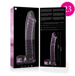 Nebula Series By Ibiza MODELIS 23 DILDO BOROSILIKATINIS STIKLAS 21,5 X 4 CM RAUŽAS