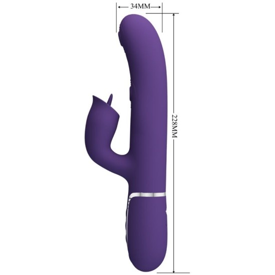 Pretty Love Flirtation PRETTY LOVE - RABBIT VIBRATOR WITH LICKING PURPLE