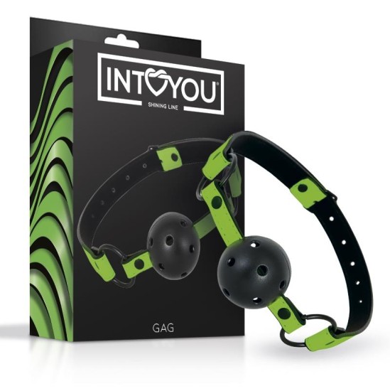 Intoyou Shining Line Glow in the Dark Breathable Ball Gag