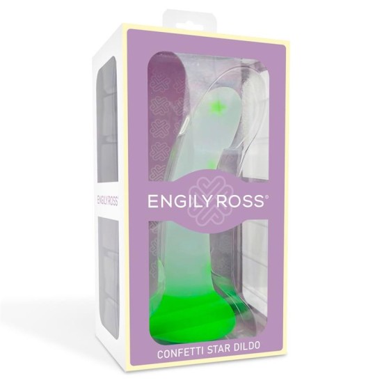 Dildox By Engily Ross Дилдо que Brilla en la Oscuridad Confetti Star Silicona L quida 17 см