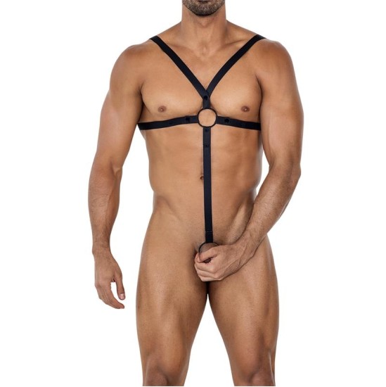 Cut4Men H4RNESS04-C Ring Crossed Harness Black One Size