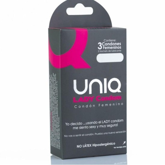 Uniq Lady Female Condoms No Latex 3 pcs