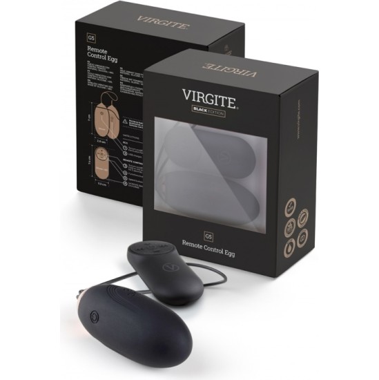 Virgite - Black Edition VIBRATORY EGG G5 UZLĀDĒJAMS BLACK EDITION