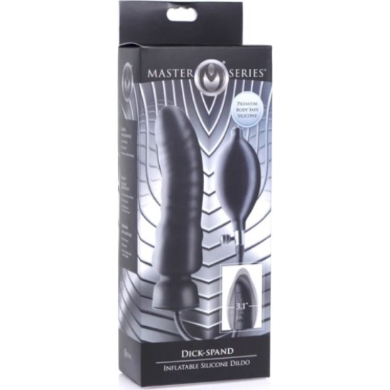 Xr - Masterseries INFLATABLE SILICONE PENIS 20 CM BLACK