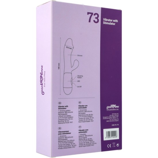 Pick&Love Nº 73 VIBRATOR WITH STIMULATOR PURPLE