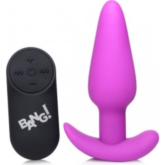 Xr - Bang! VIBRATED ANAL FORM T SILICONE USB W/ PURPLE REMOTE