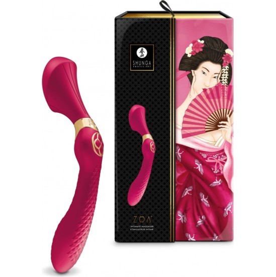 Shunga VIBRATOR MASSAGER ZOA USB RASPBERRY