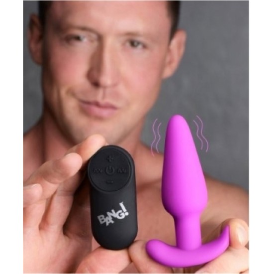 Xr - Bang! VIBRATED ANAL FORM T SILICONE USB W/ PURPLE REMOTE