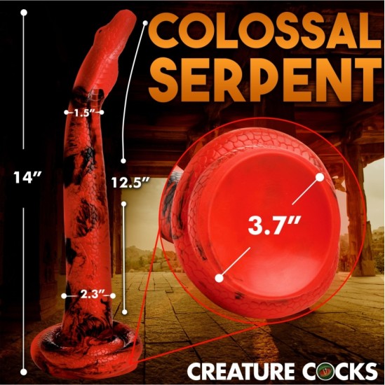 Xr - Creature Cocks KING COBRA LIELAIS SILIKONA DILDO 35,5 CM