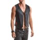 Demoniq OLIVER BLACK VEST WITH ADJUSTMENT BACK L