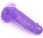 Vscnovelty REĀLISKĀS PENIS KRISTĀLA ŽELEJIJAS PURPURA 20 CM