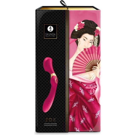 Shunga VIBRATOR MASSAGER ZOA USB RASPBERRY