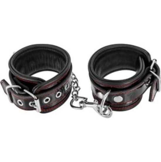 Fetish Tentation PREMIUM ADJUSTABLE HANDCUFFS BLACK/RED