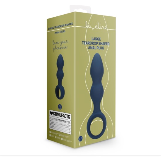 Loveline TEARDROP SILICONE ANAL PLUG L BLUE