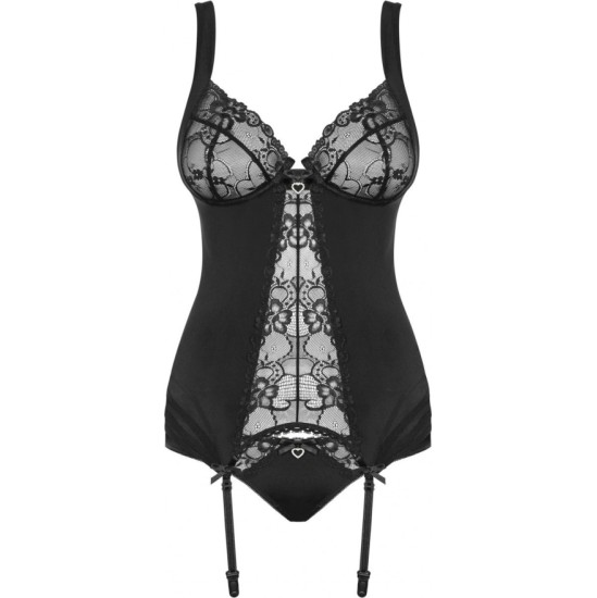 Obsessive HEARTINA CORSET & SHING BLACK L/XL