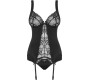 Obsessive HEARTINA CORSET & SHING BLACK L/XL