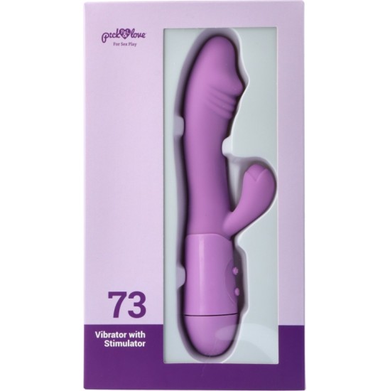 Pick&Love Nº 73 VIBRATORS AR STIMULĀTORU PURPURA