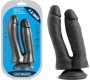 Vscnovelty REALISTIC PENIS DOUBLE PENETRATION BLACK 18.5 CM