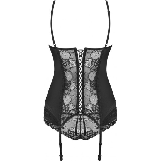 Obsessive HEARTINA CORSET & SHING BLACK L/XL