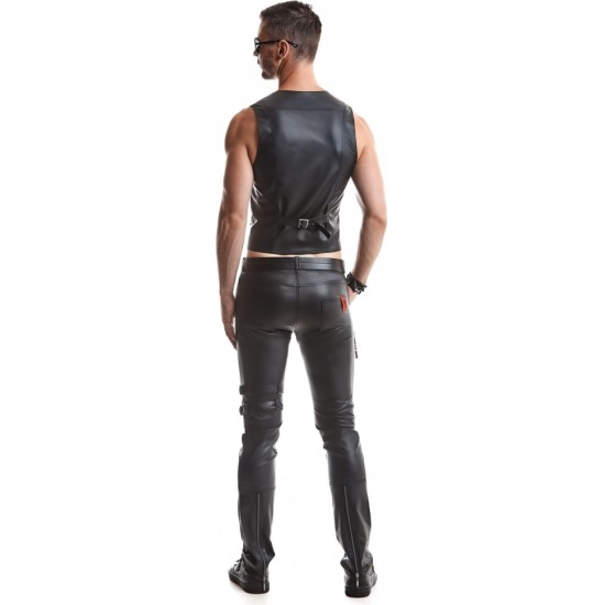 Demoniq OLIVER BLACK VEST WITH ADJUSTMENT BACK L