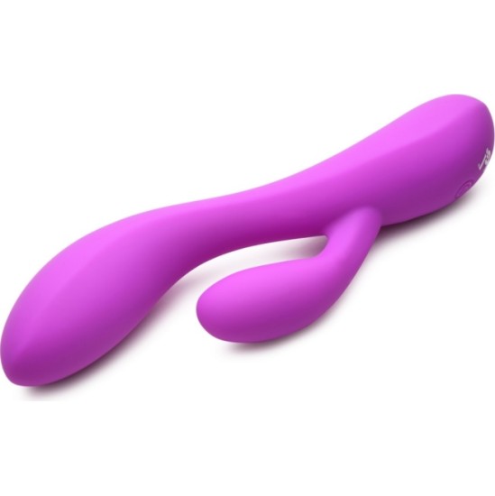 Xr - Bang! RECHARGEABLE RABBIT FLEXIBLE SILICONE VIBRATOR PURPLE