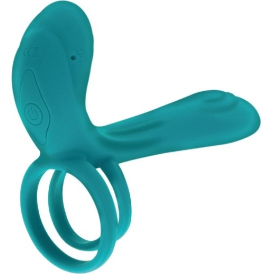 Toy Joy SILICONE VIBRATING RING FOR COUPLES WITH GREEN USB CONTROL