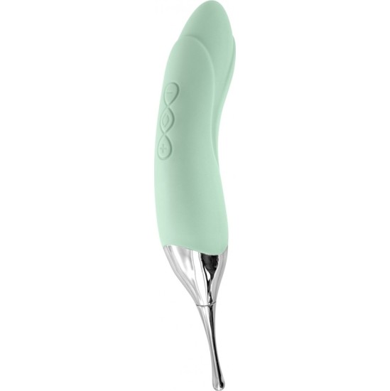 Yoba 2 IN 1 WAND-VIBRATOR TÄPSUS USB ROHELINE